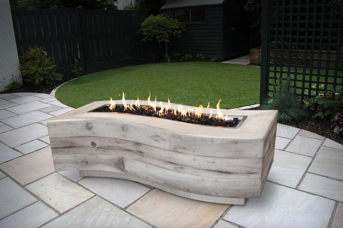 Big Sur Wood Grain Fire Pit - 72" – lifestyle
