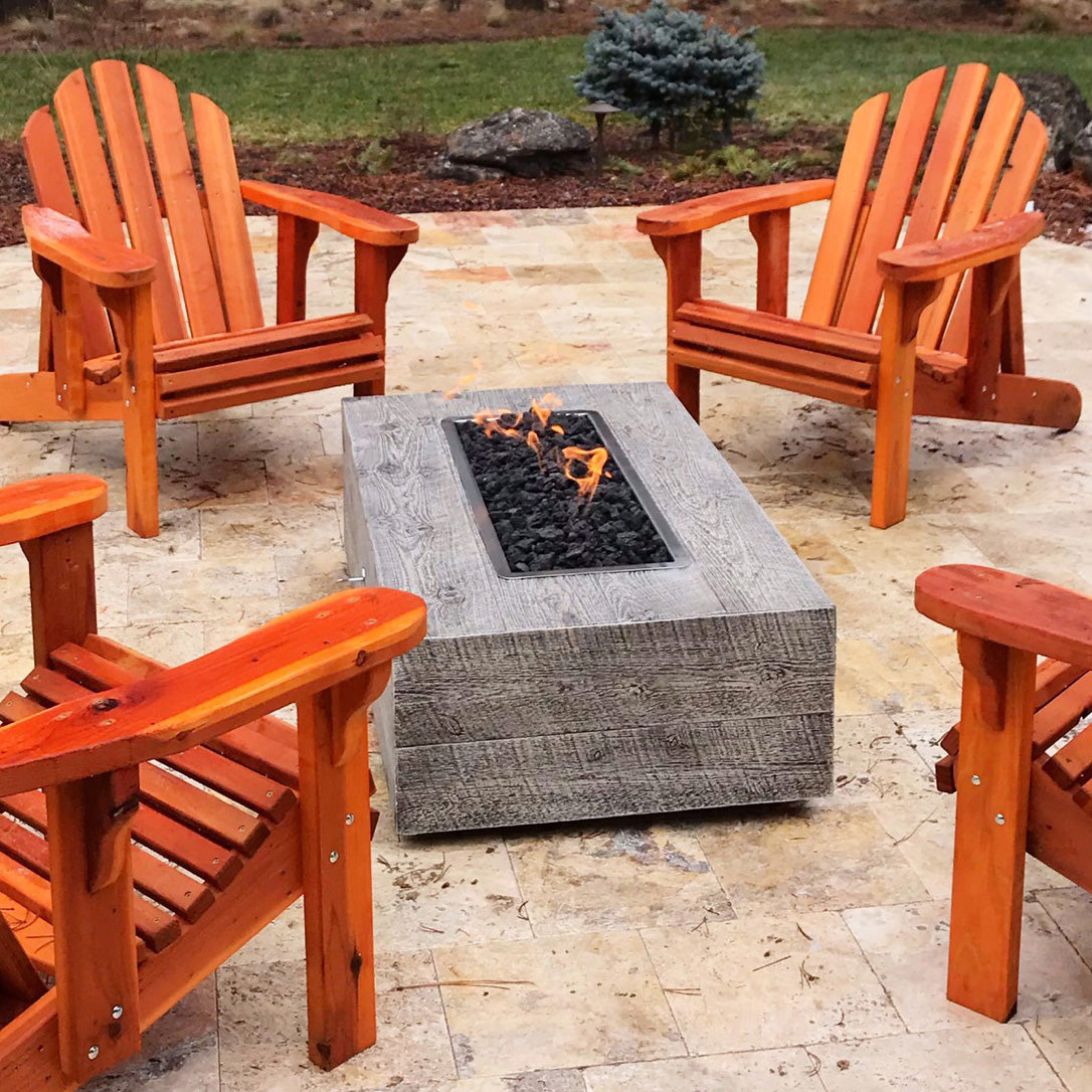 Coronado Fire Pit - GFRC Wood Grain - 60" – lifestyle