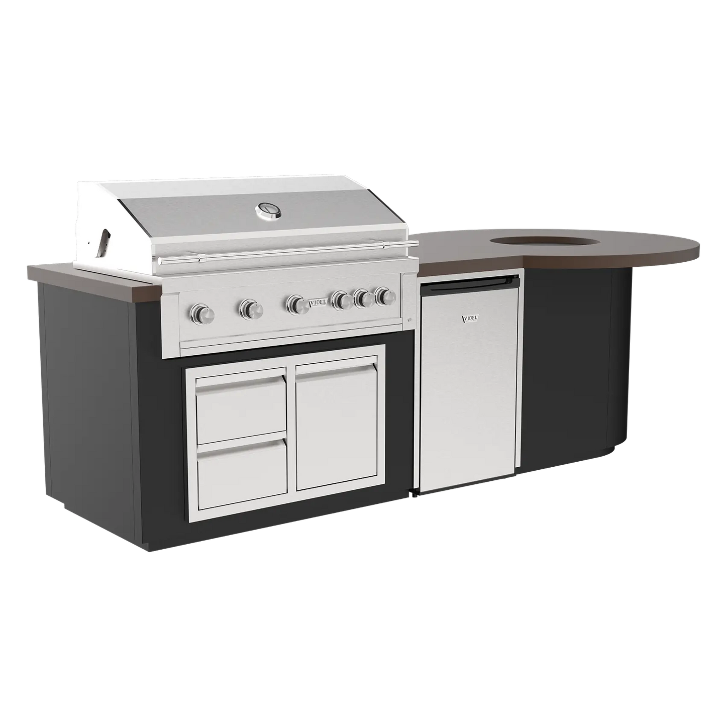 Luxe 112I Outdoor Kitchen with Grill - BBQ Island
