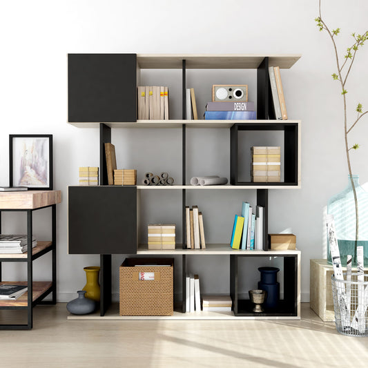 Anderson Teak Alliance Geometric Bookcase with 12 Storage Areas — product image 2 of 8