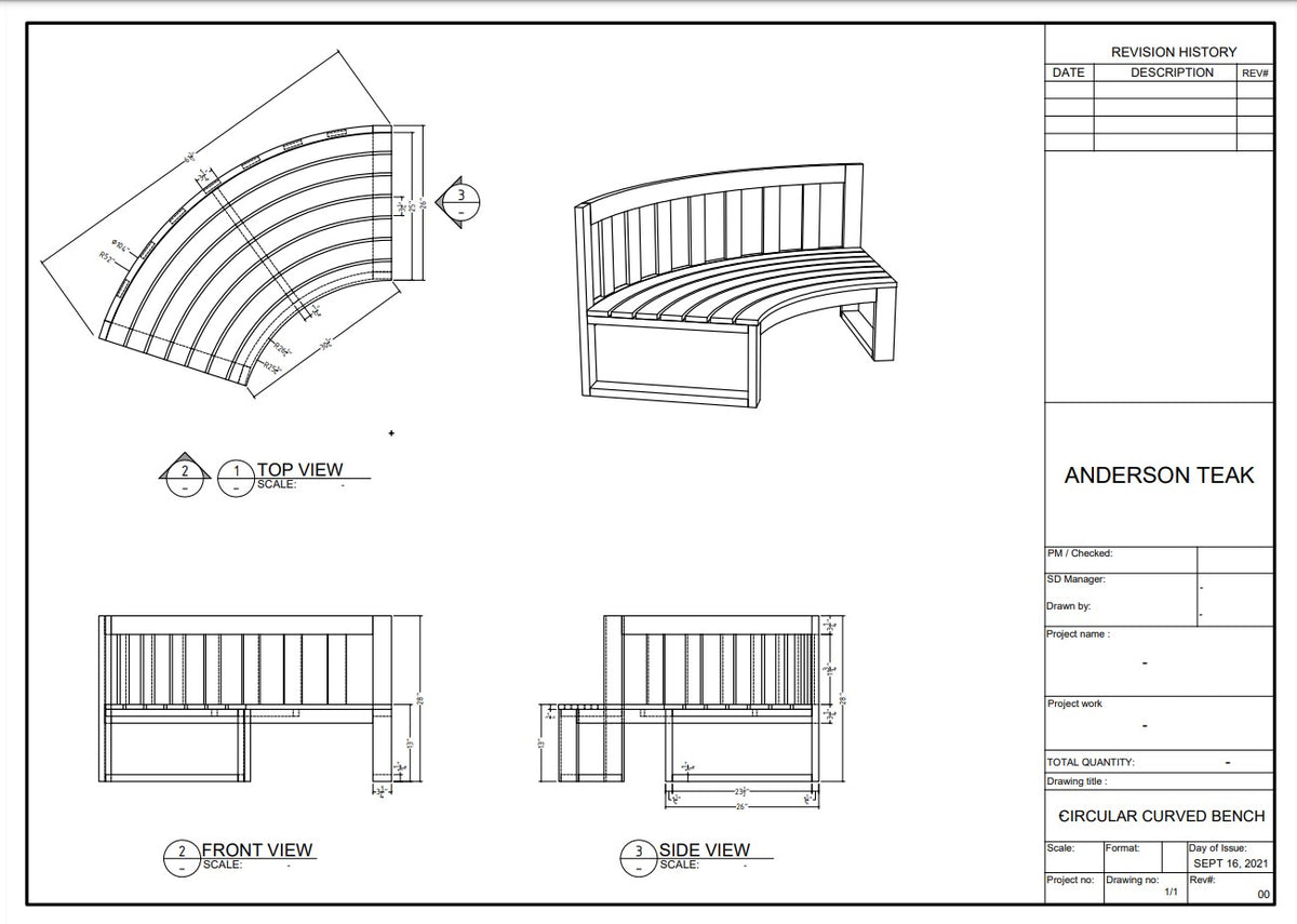 Anderson Teak Circular Modular Deep Seating 2 Seater — product image 3 of 3