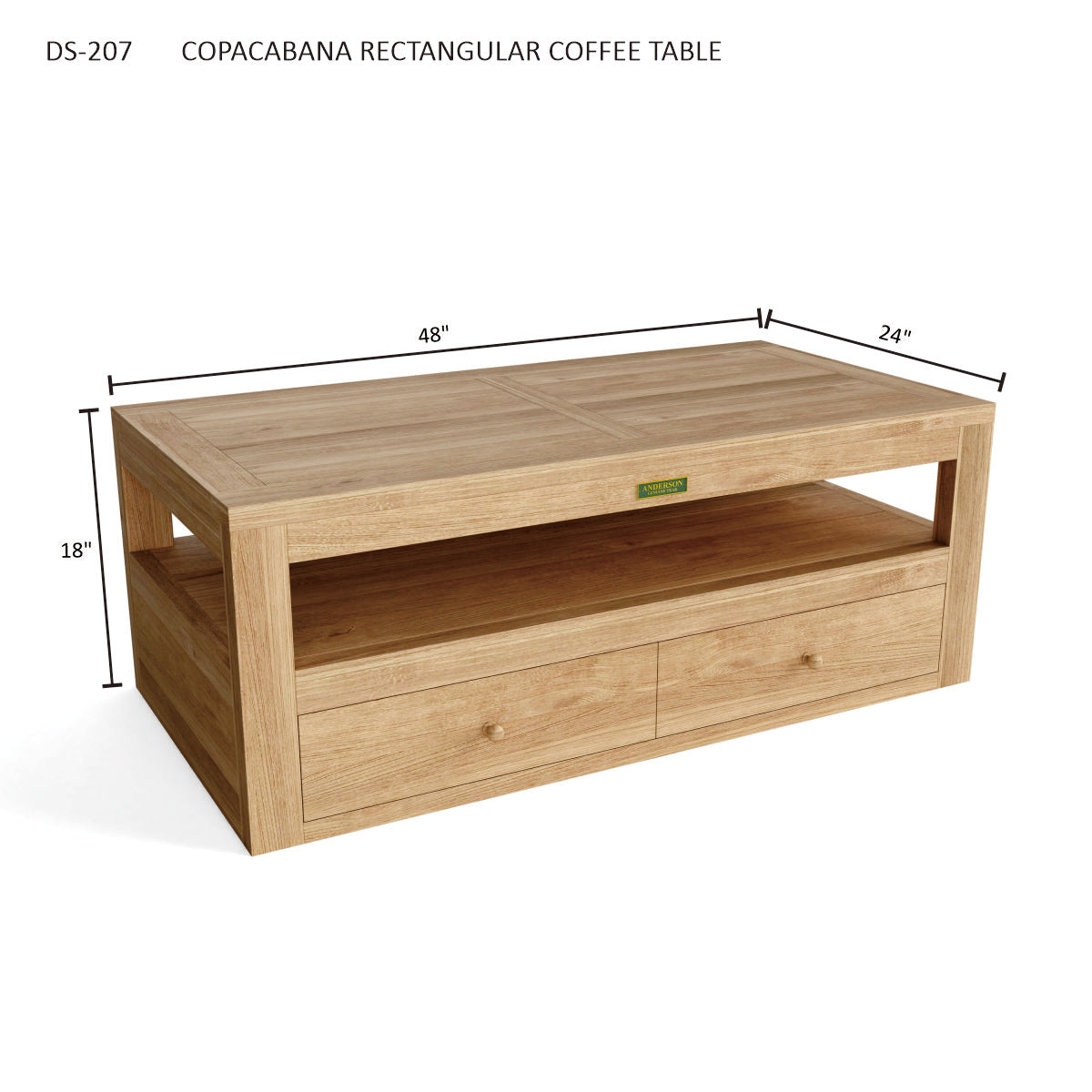 Anderson Teak Copacabana Coffee Table — product image 4 of 4
