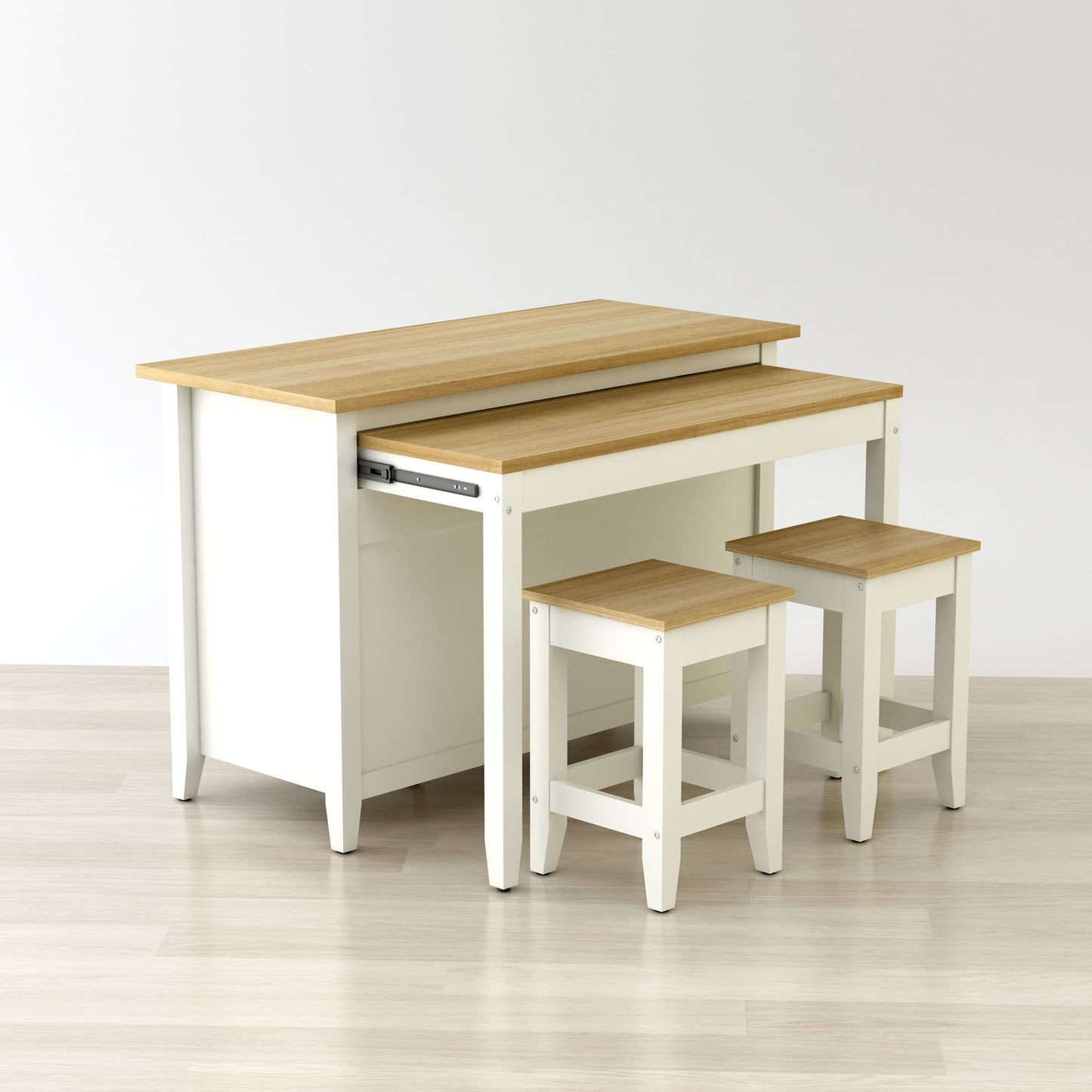 Anderson Teak Delphi 53 in Kitchen Island Cabinet with Two Stools — product image 10 of 10