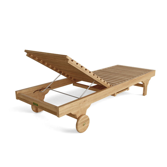 Anderson Teak Capri Sun Lounger with Adjustable Back and Side Tray — product image 2 of 3