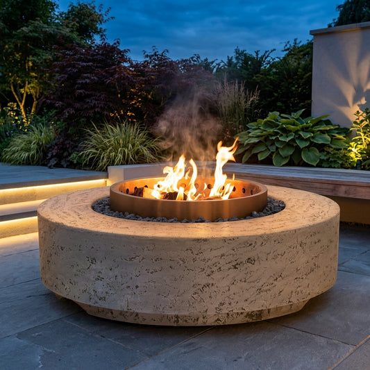 Artemis Smokeless Fire Pit - GFRC Base - Stainless Steel Insert - 42"