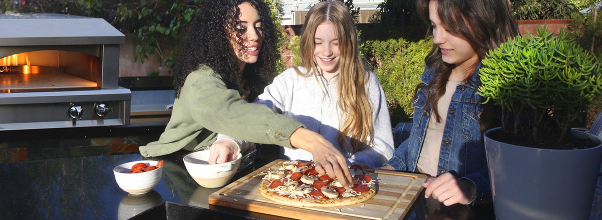 Making pizza in the Artisan ARTP-PZA 30" gas pizza oven