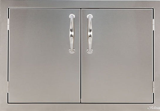 Artisan Professional stainless steel double access doors with twin vertical handles