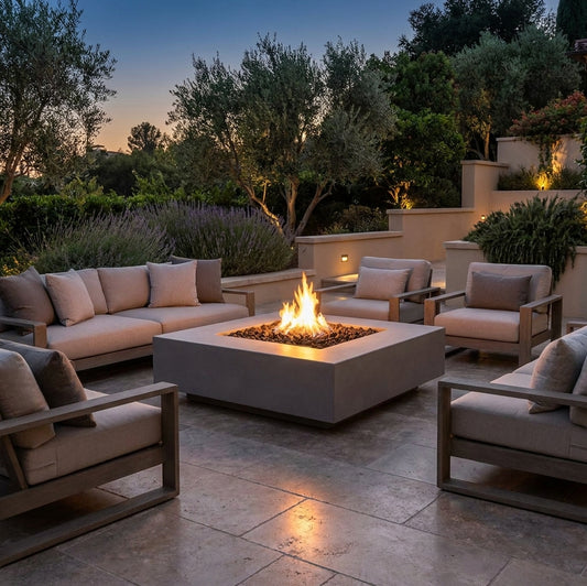Cabo Square Fire Pit - GFRC Concrete - 36"