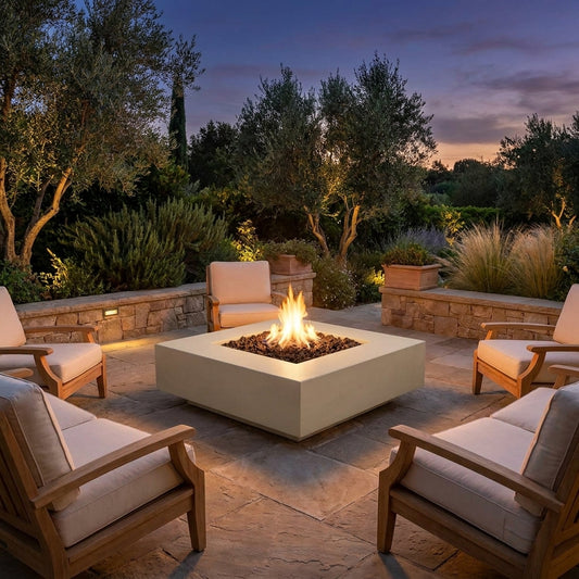 Cabo Square Fire Pit - GFRC Concrete - 36"