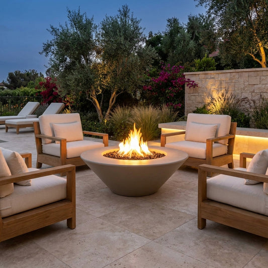 Cazo Fire Pit Wide Ledge - GFRC Concrete - 48"