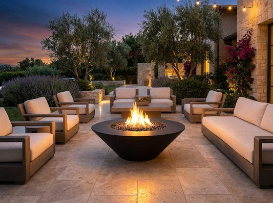 Cazo Fire Pit Wide Ledge - Powder Coat - 60"