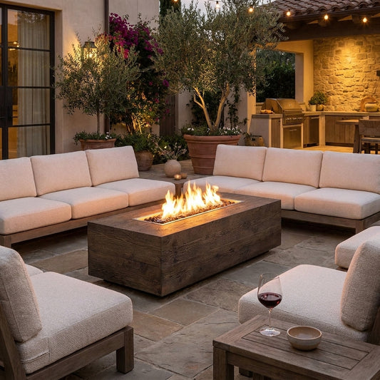 Coronado Fire Pit - GFRC Wood Grain - 84"