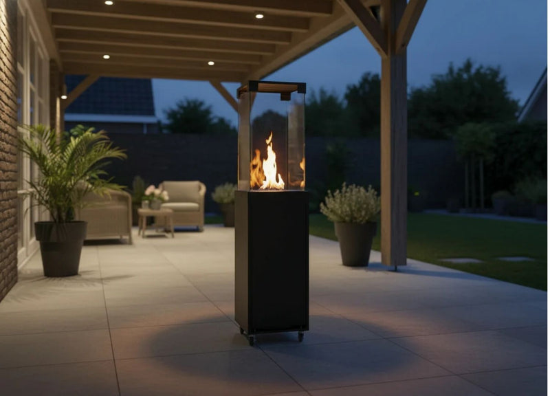 Freestanding Propane Outdoor Gas Fireplace – 360° Flame | Planika Faro | 27,300 BTU