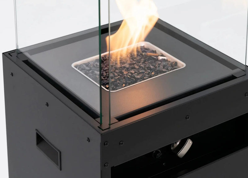Freestanding Propane Outdoor Gas Fireplace – 360° Flame | Planika Faro | 27,300 BTU