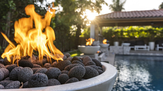 Sedona fire and water bowl with cascading water