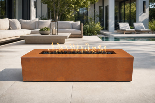 Regal Fire Pit - Metal Collection - 60" - Corten Steel Lifestyle