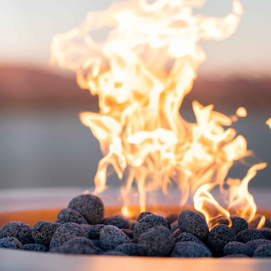 Round Outback Fire Pit - Cattle Ranch - GFRC Top & Corten Steel Base - 46" | The Outdoor Plus image 2