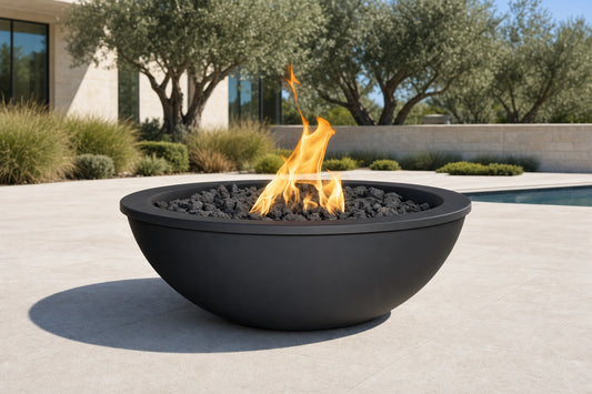 Sedona Fire Bowl - Powder Coat - 27" - Gloss Black Lifestyle