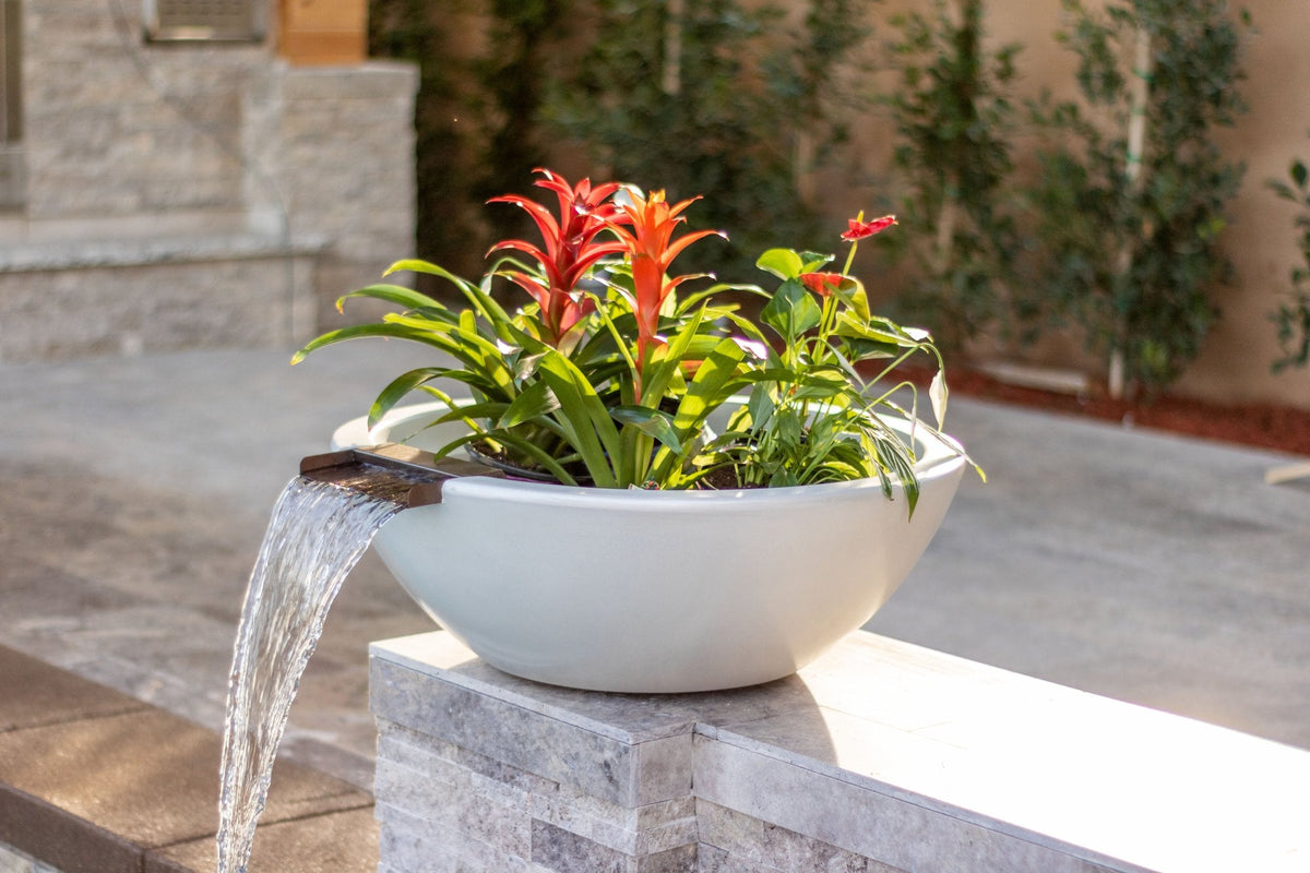 Sedona planter and water bowl – outdoor planters & pedestals