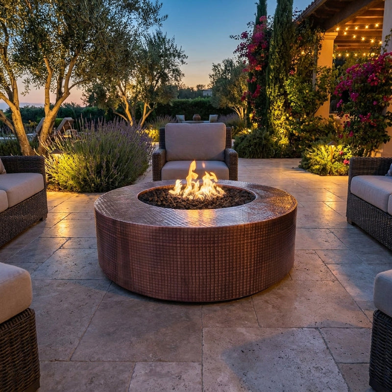 Hammered Copper Fire Pits