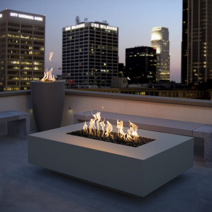 Cabo Linear Fire Pit - GFRC Concrete - 56" – lifestyle