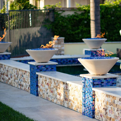 Cazo Fire Bowl - GFRC Concrete - 31" – lifestyle