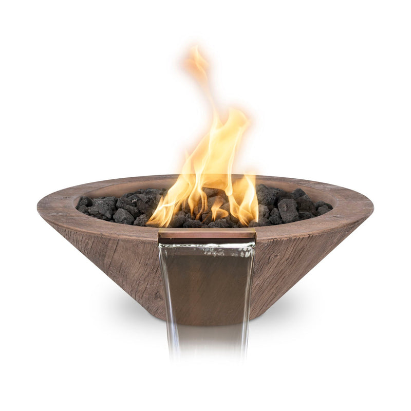 Cazo Fire & Water Bowl - GFRC Woodgrain - 32"