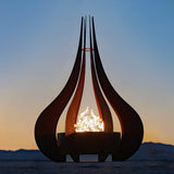 The Comet Fire Sculpture - Corten Steel - 36"
