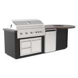 Luxe 112I Outdoor Kitchen with Grill - BBQ Island