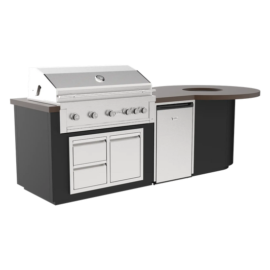 Luxe 112I Outdoor Kitchen with Grill - BBQ Island