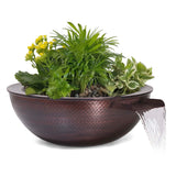 Sedona Planter & Water Bowl – Hammered Patina Copper Accent