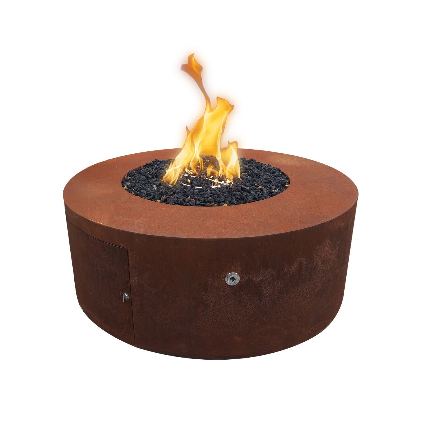 Unity metal collection round outdoor fire pit 48 inch 24 tall