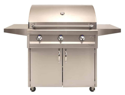 American Eagle 36" cart gas grill on stainless steel cart, product view