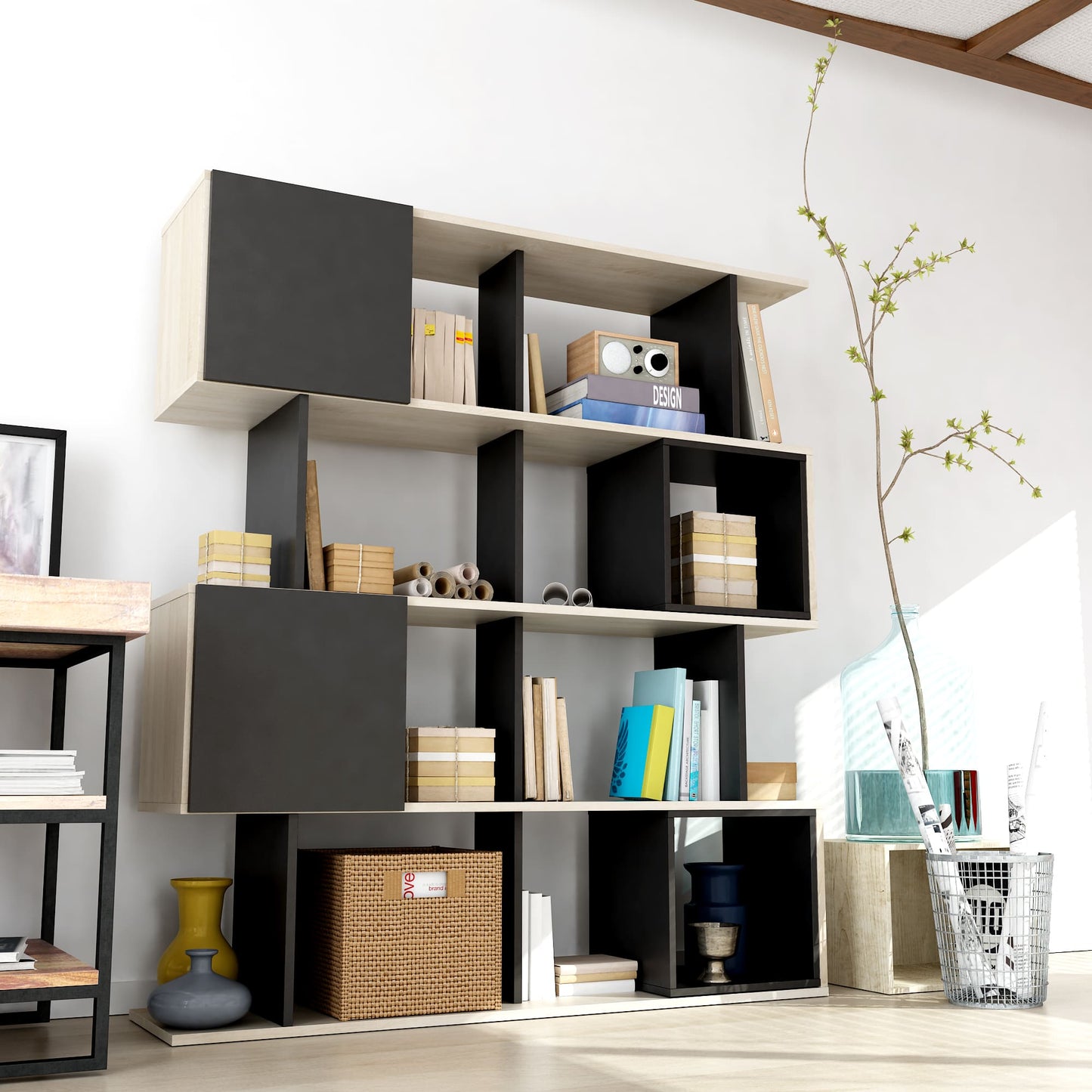Anderson Teak Alliance Geometric Bookcase with 12 Storage Areas — product image 3 of 8