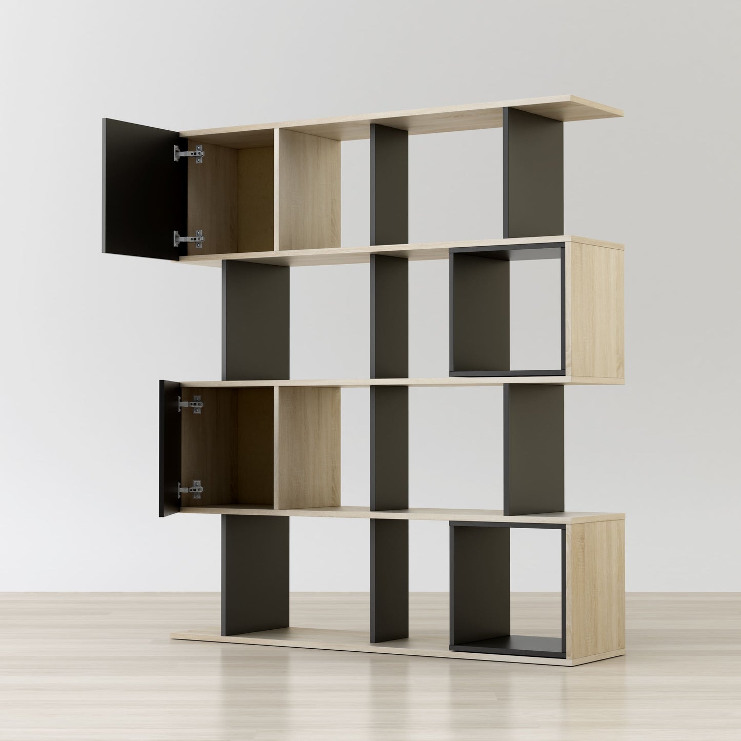 Anderson Teak Alliance Geometric Bookcase with 12 Storage Areas — product image 5 of 8