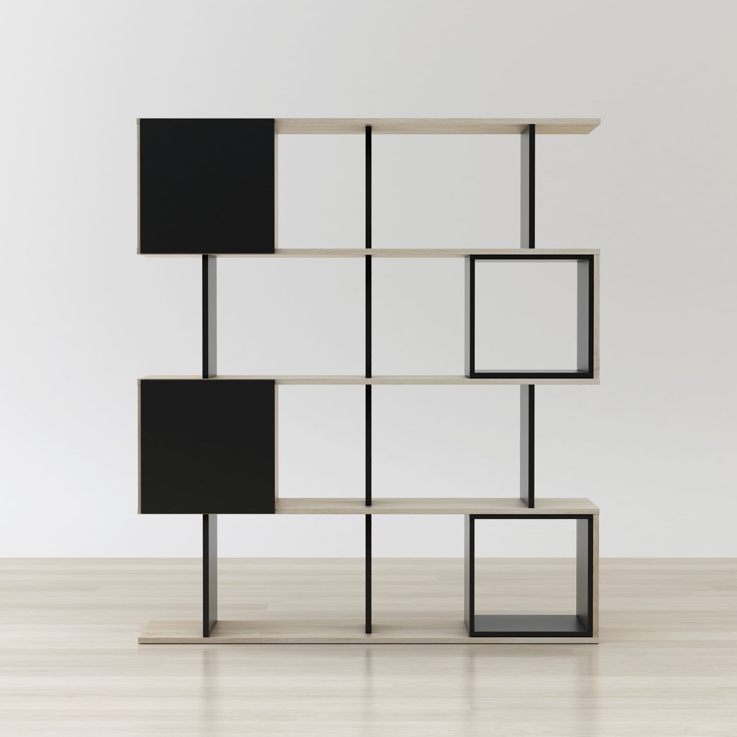 Anderson Teak Alliance Geometric Bookcase with 12 Storage Areas — product image 6 of 8