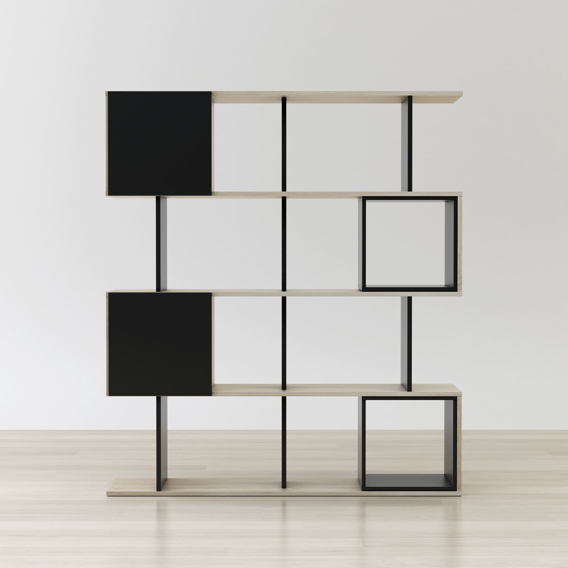 Anderson Teak Alliance Geometric Bookcase with 12 Storage Areas — product image 6 of 8