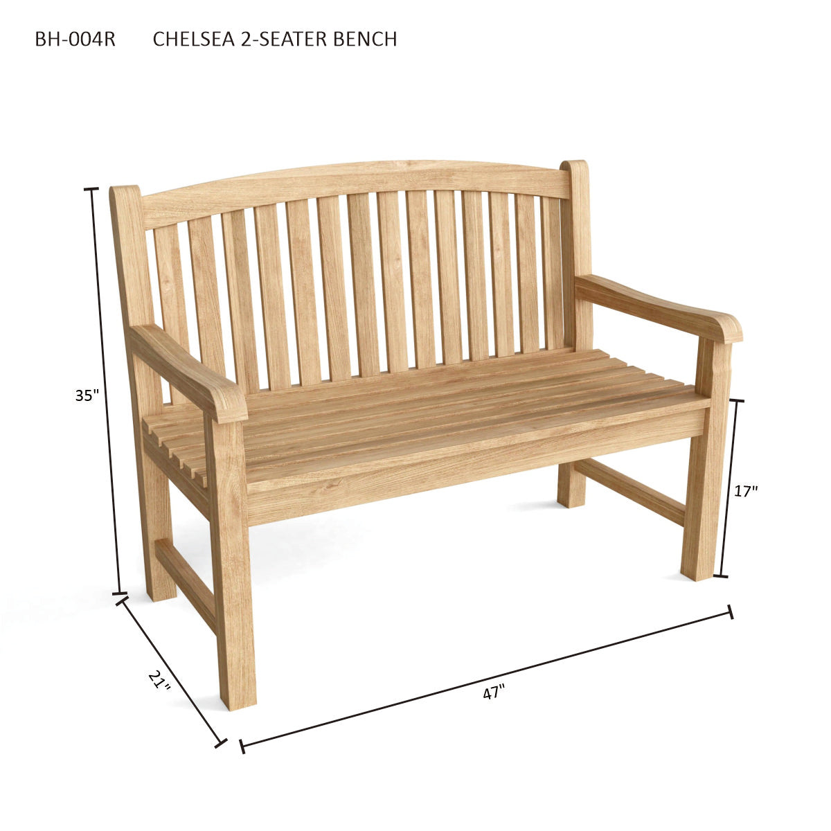 Anderson Teak Chelsea 2-Seater Bench — product image 3 of 3
