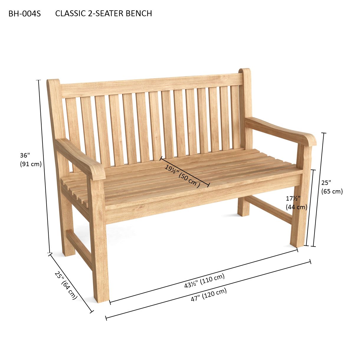 Anderson Teak Classic Bench — product image 4 of 4