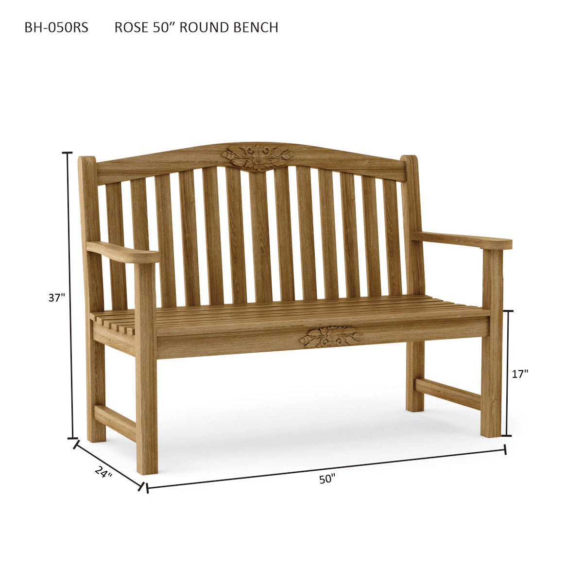 Anderson Teak Rose 50 Inch Round Bench — product image 6 of 6