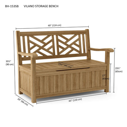 Anderson Teak Vilano Storage Bench — product image 9 of 9