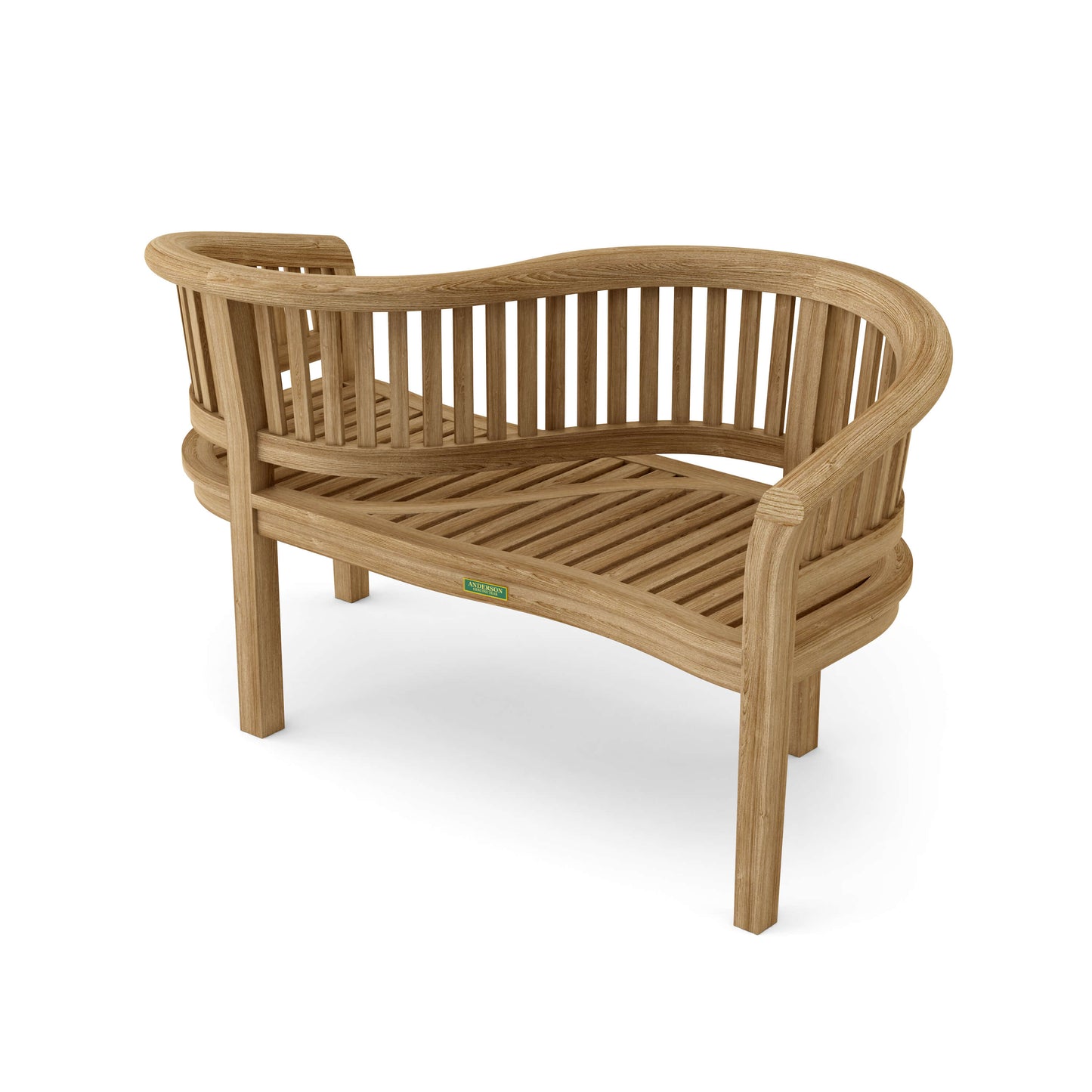 Anderson Teak Curve Love Seat Bench 64 W x 26 D x 32 H — product image 3 of 5