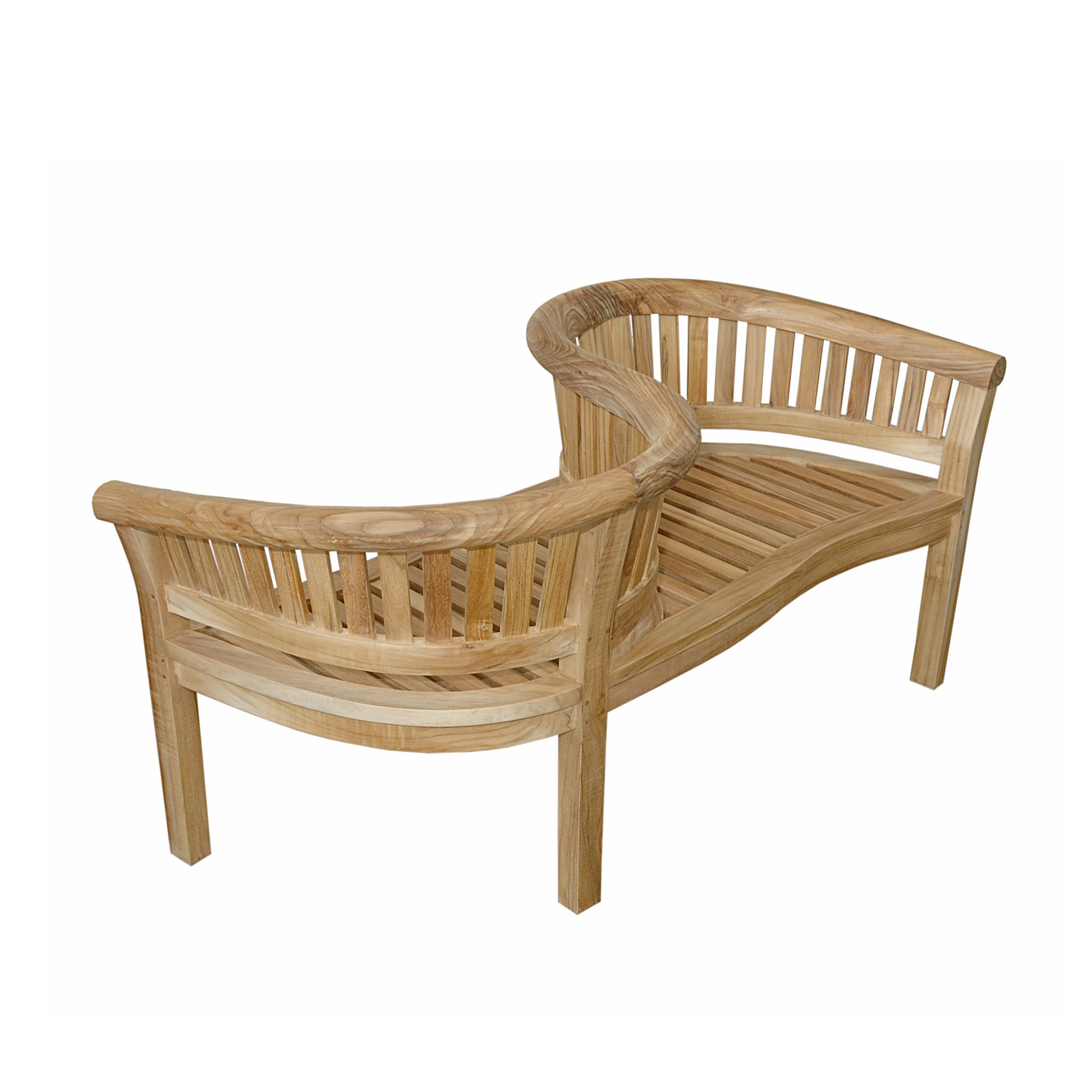 Anderson Teak Curve Love Seat Bench 64 W x 26 D x 32 H — product image 4 of 5