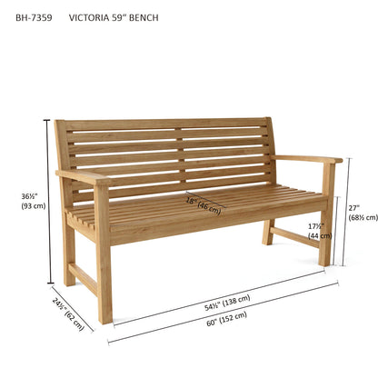 Anderson Teak Victoria 3-Seater Bench — product image 4 of 4