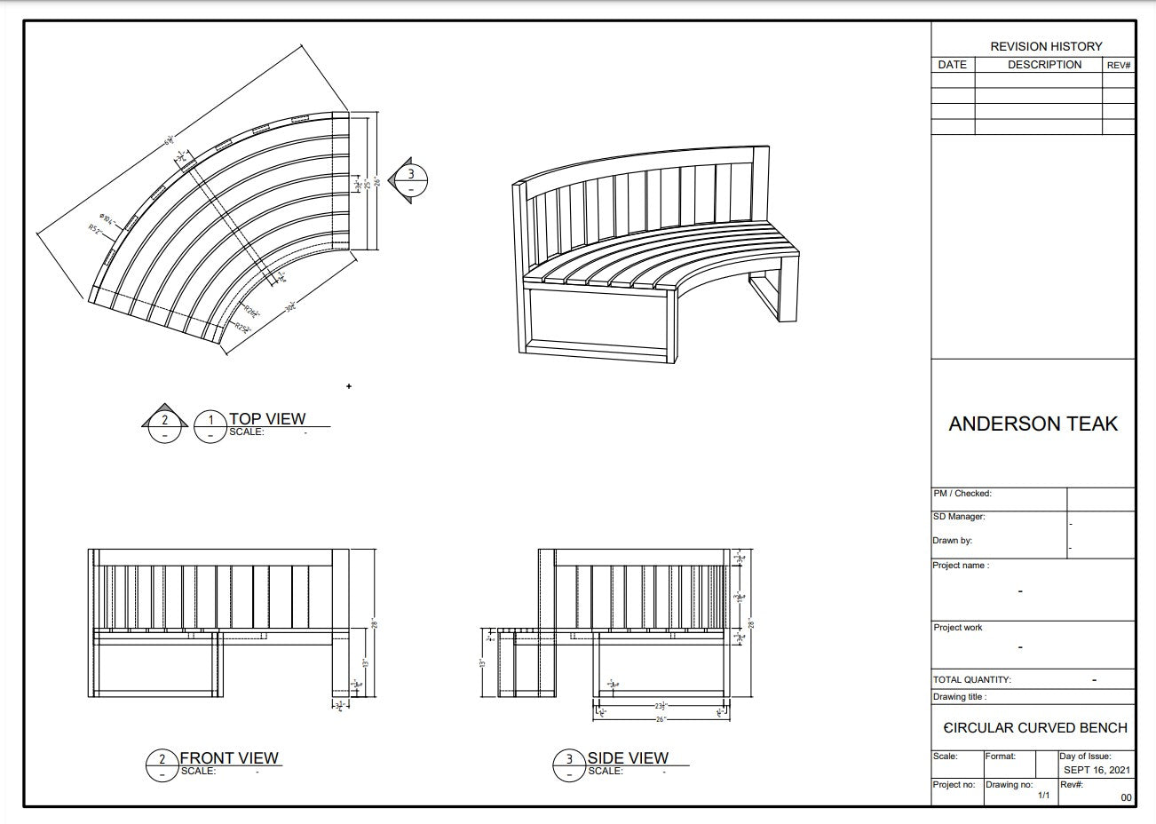 Anderson Teak Circular Modular Deep Seating 2 Seater — product image 3 of 3