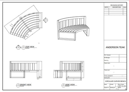 Anderson Teak Circular Modular Deep Seating 2 Seater — product image 3 of 3