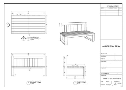 Anderson Teak Straight Modular Deep Seating 2 Seater — product image 3 of 3