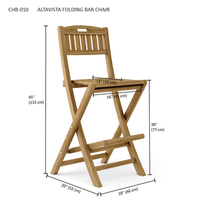 Anderson Teak Altavista Folding Bar Chair — product image 5 of 5
