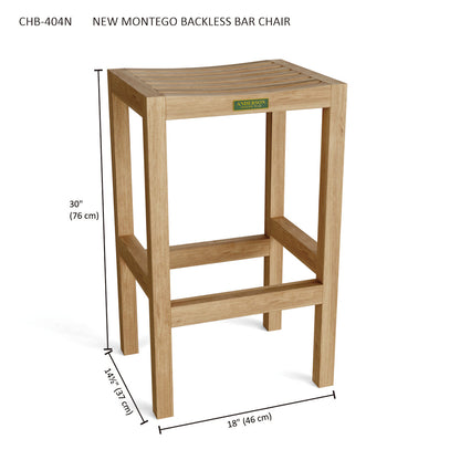 Anderson Teak New Montego Backless Bar Chair — product image 3 of 3