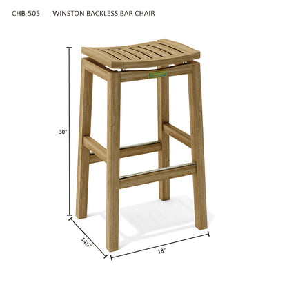 Anderson Teak Winston Backless Bar Chair — product image 4 of 4